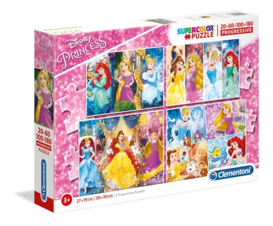 Cle Disney Princess – 20+60+100+180 pcs – Supercolor Puzzle COD 07721