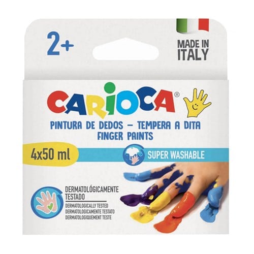 CARIOCA-Bebek Parmak Boyası 4 Renk(4×50 ml) COD.43173