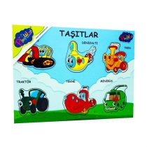 Playwood-Ahşap Tutmalı Puzzle(Taşıtlar)