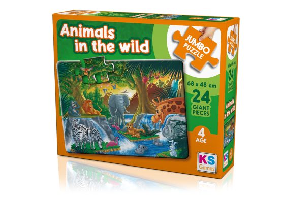 KS GAMES-Animal in the wild Jumbo Puzzle COD.31008