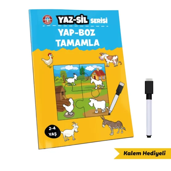 Çocuk Akademi-Yaz Sil Serisi Yap-Boz Tamamla