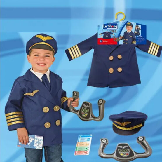 BT- Pilot Kostüm (Aksesuları İle) 3-8 Yaş
