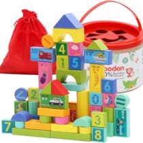 BT – Ahşap Renkli Bloklar ( Sayılar ) 50 Parça