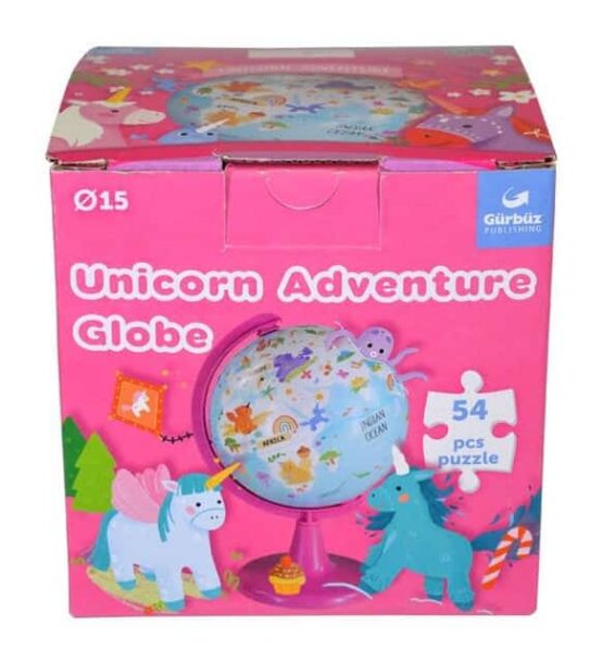 Unicorn Adventure Küre 15 cm(54 Parça Puzzle İle)