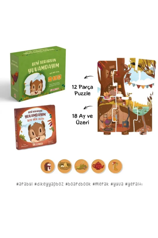 Bi Kutu Oyun Beni Sorarsan Yuvamdayım – İşte Yer Altı! (Kitap ve Yapboz Seti)