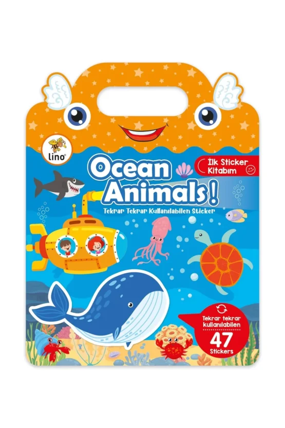 Lino-Tekrar Tekrar Kullanılabilen İlk Sticker Kitabım Ocean Animals