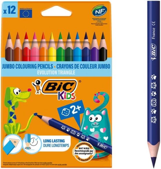 BIC Kids-Jumbo Kuru Boya Kalemi(12’li)