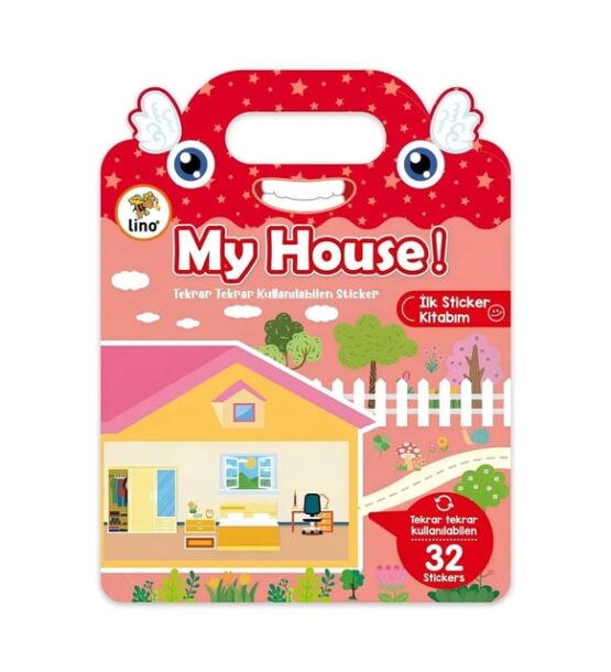 Lino-Tekrar Tekrar Kullanılabilen İlk Sticker Kitabım My House
