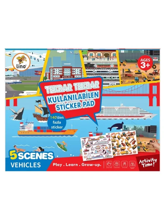 Lino-Tekrar Kullanılabilen Sticker Pad Taşıtlar