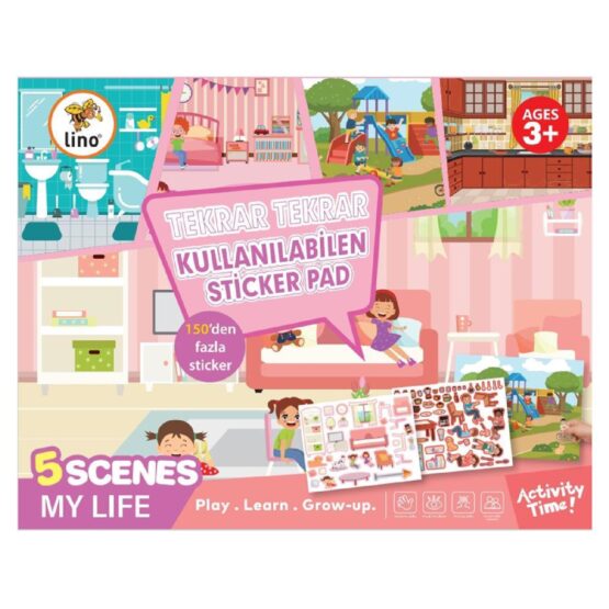Lino-Tekrar Kullanılabilen Sticker Pad Günlük Hayat