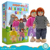 Circle Toys – Ahşap 6’lı Aile Kukla Seti