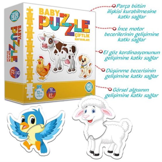 Circle Toys – Baby Puzzle Çiftlik Hayvanları