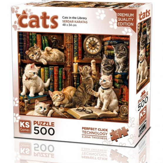 Ks Games – Cats in the Library Puzzle ( 500 Parça )COD.20090