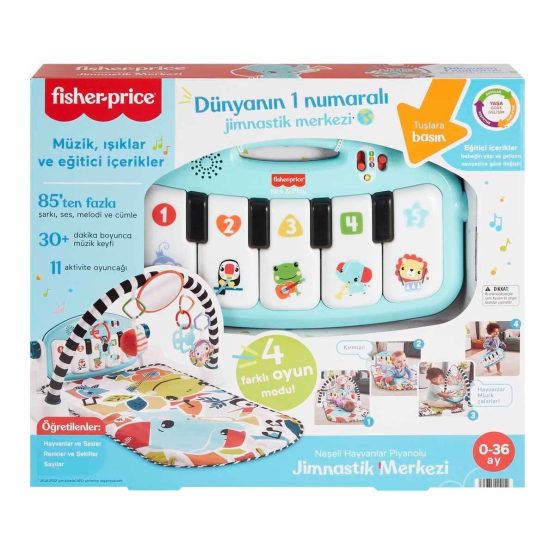 Fisher-Price – Neşeli Hayvanlar Piyanolu Jimnastik Merkezi COD.HWY49
