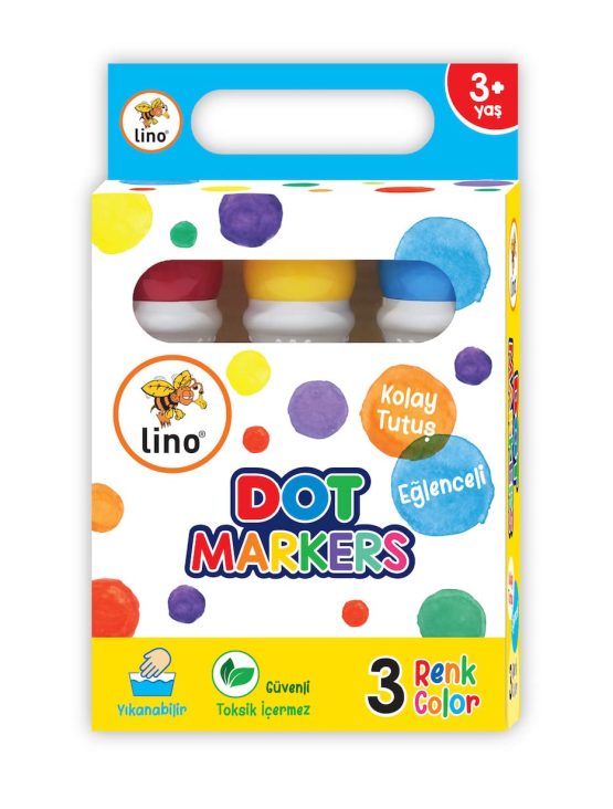LİNO – Dot Makers Yıkanabilir Boya 3’lü