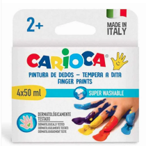 Carioca – Yıkanabilir Bebek Parmak Boyası (4 Adet)