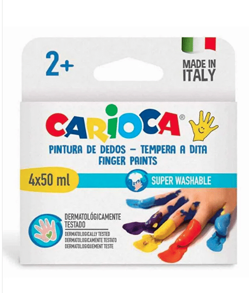 Carioca – Yıkanabilir Bebek Parmak Boyası (4 Adet)