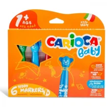 Carioca Baby – Teddy Jumbo Yıkanabilir Keçeli Boya Kalemi 6lı