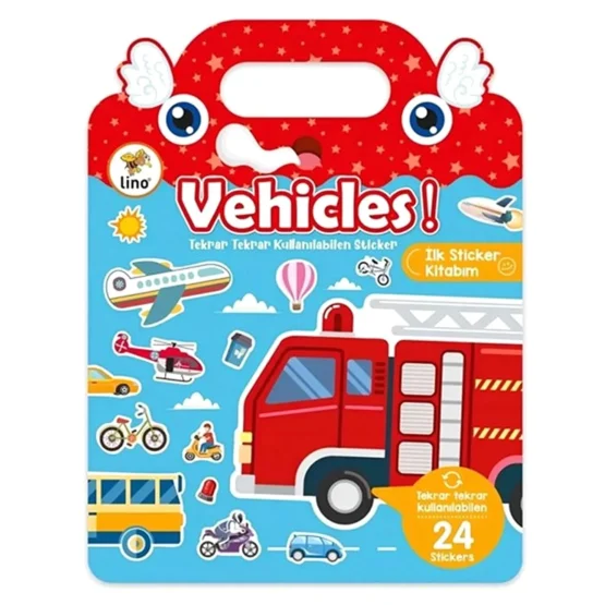 LİNO – Tekrar Tekrar Kullanılabilen İlk Sticker Kitabım Vehicles