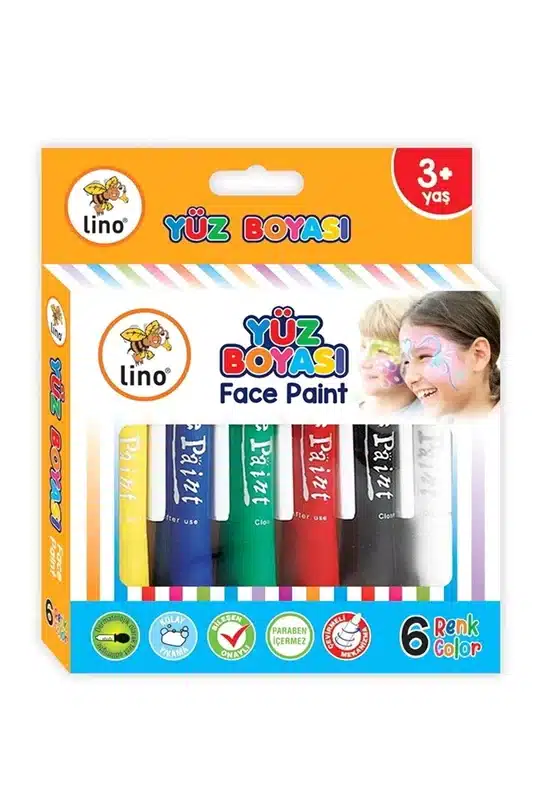 LİNO – Yıkanabilir Yüz Boyası 6’lı