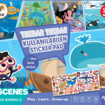 LİNO – Tekrar Kullanabilen Sticker Pad – Okyanus Canlıları