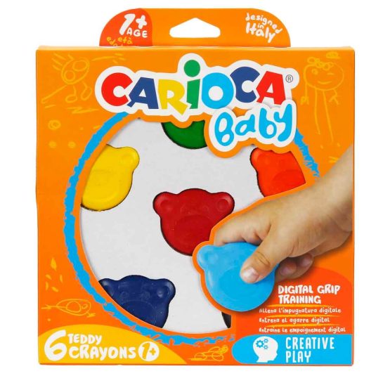 Carioca – Teddy Şekilli Mum Boya 6’lı